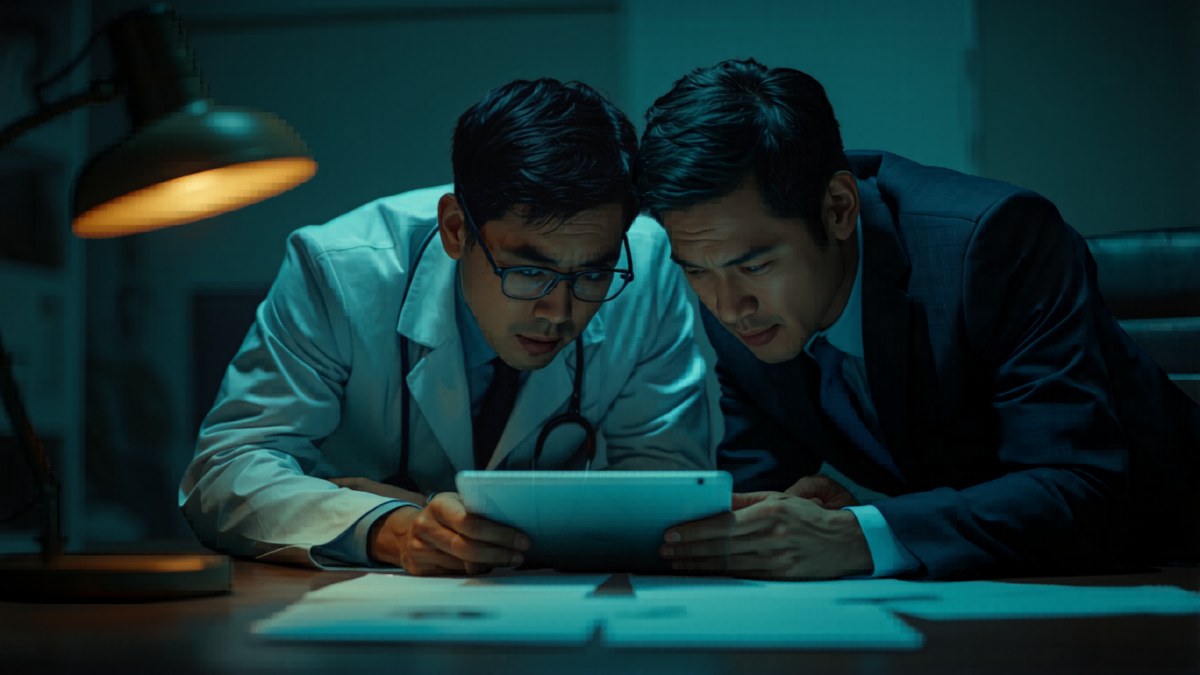 経営の立て直しを検討する医師とコンサルタント